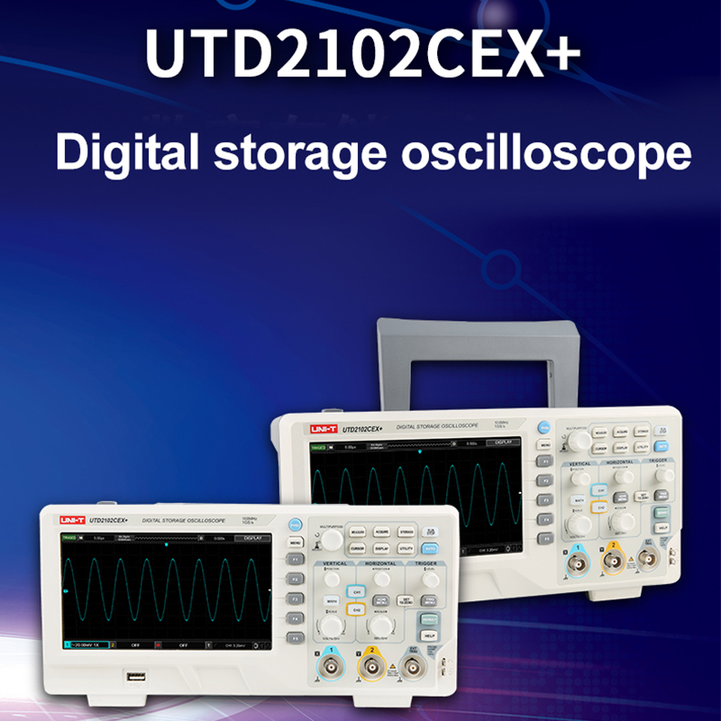 Digital Storage Oscilloscope 100Mhz - UNI-T UTD2102CEX + dijital depolama osiloskop