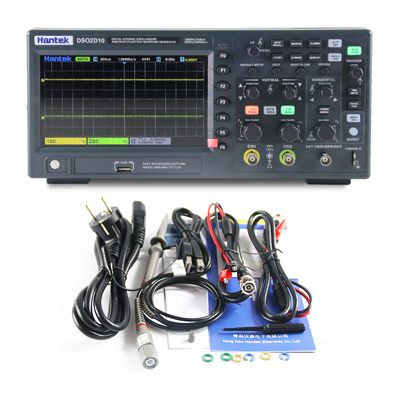 Digital Storage Oscilloscope 100Mhz - Hantek DSO2D10 Dijital Depolama Osiloskopu 100MHz
