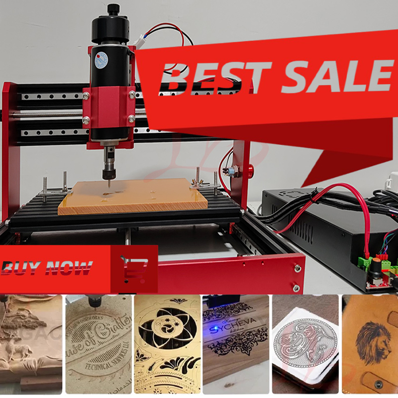Mini Laser Engraver Cnc Router - Mini 3020 Kare Raylı Tam Metal