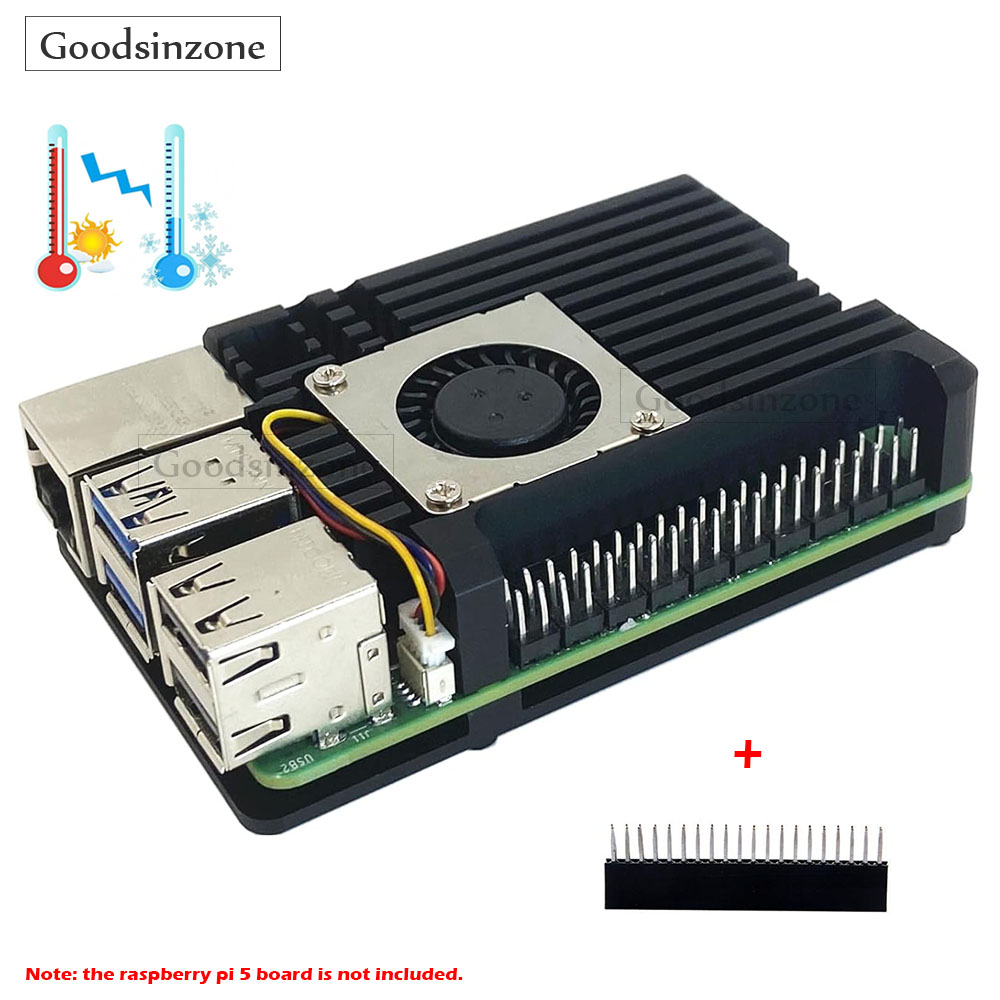 Raspberry Pi 5 8Gb Kit - Raspberry Pi 5 Alüminyum Alaşımlı Koruyucu