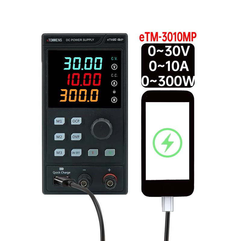 Programmable Dc Power Supply 30V 10A - ETOMMENS 30V 10A 300W ETM-3010MP Ayarlanabilir