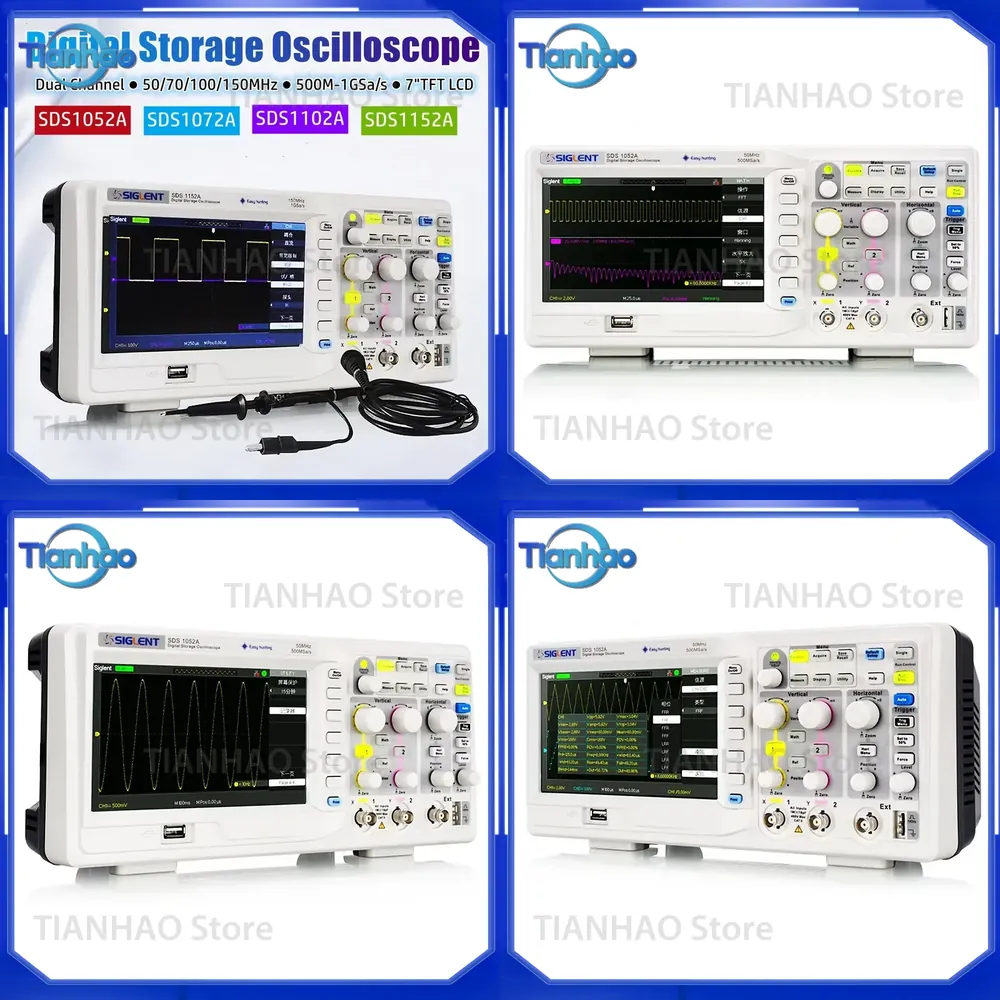 Digital Storage Oscilloscope 100Mhz - SIGLENT SDS1052A SDS1072A SDS1102A SDS1152A için
