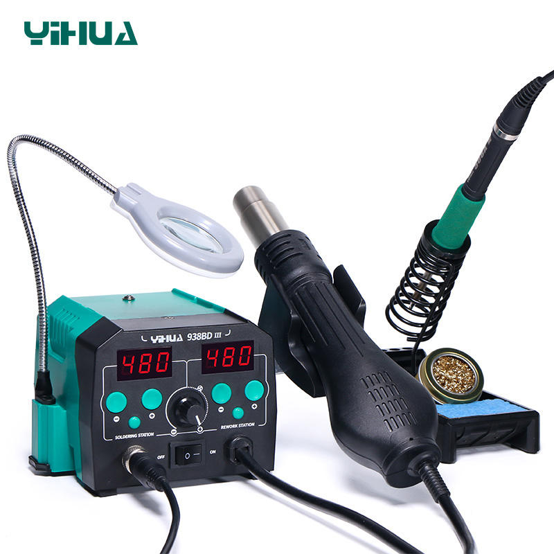 YIHUA 938BD-III 775W 2'si 1 Ar - Hot Air Rework Station T12 incelemesi ve fiyatı