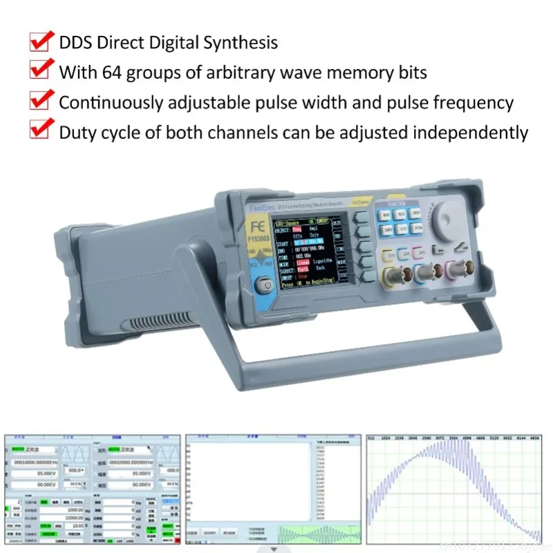 FeelElec FY8300S 60/40/20MHz 3 - Function Arbitrary Waveform Generator incelemesi ve fiyatı