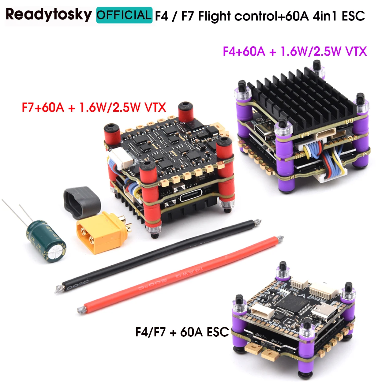 4.9G-5.8G 1.6W / 2.5W VTX + F7 - Fpv Flight Controller F7 Stack 60A incelemesi ve fiyatı
