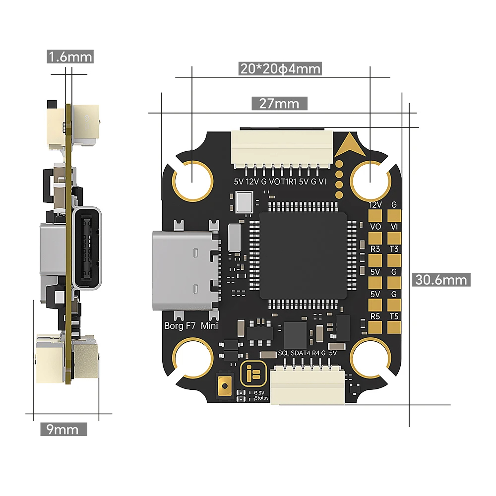 IFlight Borg F7 Mini Stack ICM - Fpv Flight Controller F7 Stack 60A incelemesi ve fiyatı