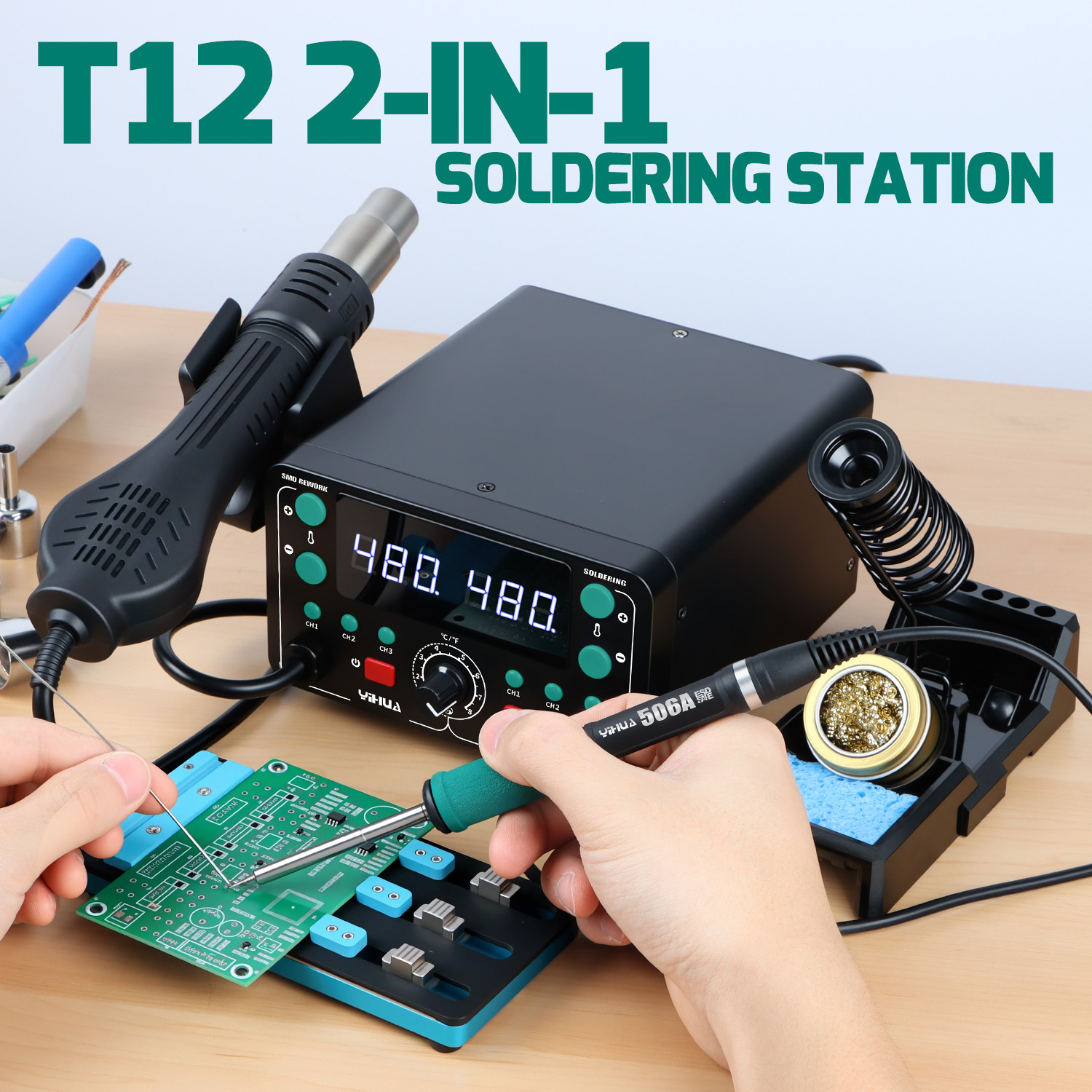 902D-IV 775W T12 Havya İstasyo - Hot Air Rework Station T12 incelemesi ve fiyatı