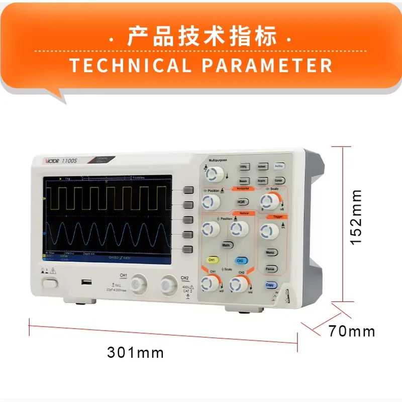 VICTOR 1100S 100 MHz Bant Geni - Digital Storage Oscilloscope 100Mhz incelemesi ve fiyatı