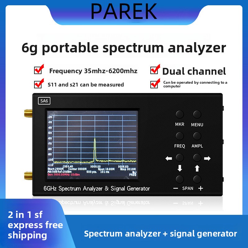 SA6 6GHz 3,2 İnç El Tipi Spekt - Signal Generator Spectrum Analyzer incelemesi ve fiyatı