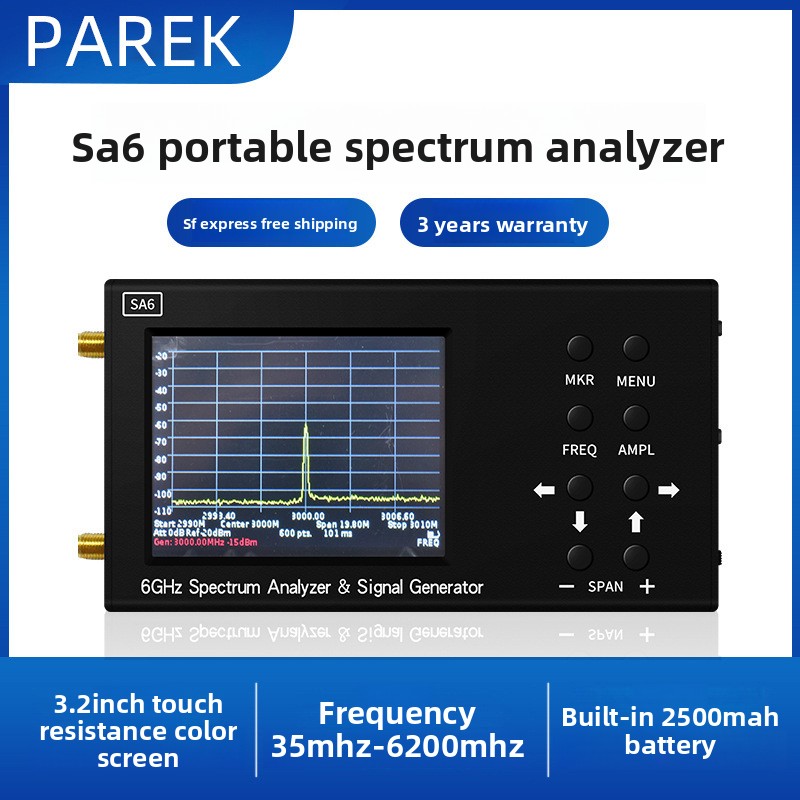 SA6 6GHz 3,2 İnç El Tipi Spekt - Signal Generator Spectrum Analyzer incelemesi ve fiyatı